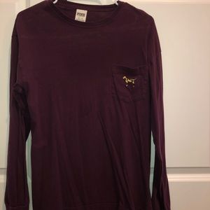 Dark purple brand Pink long sleeve tee